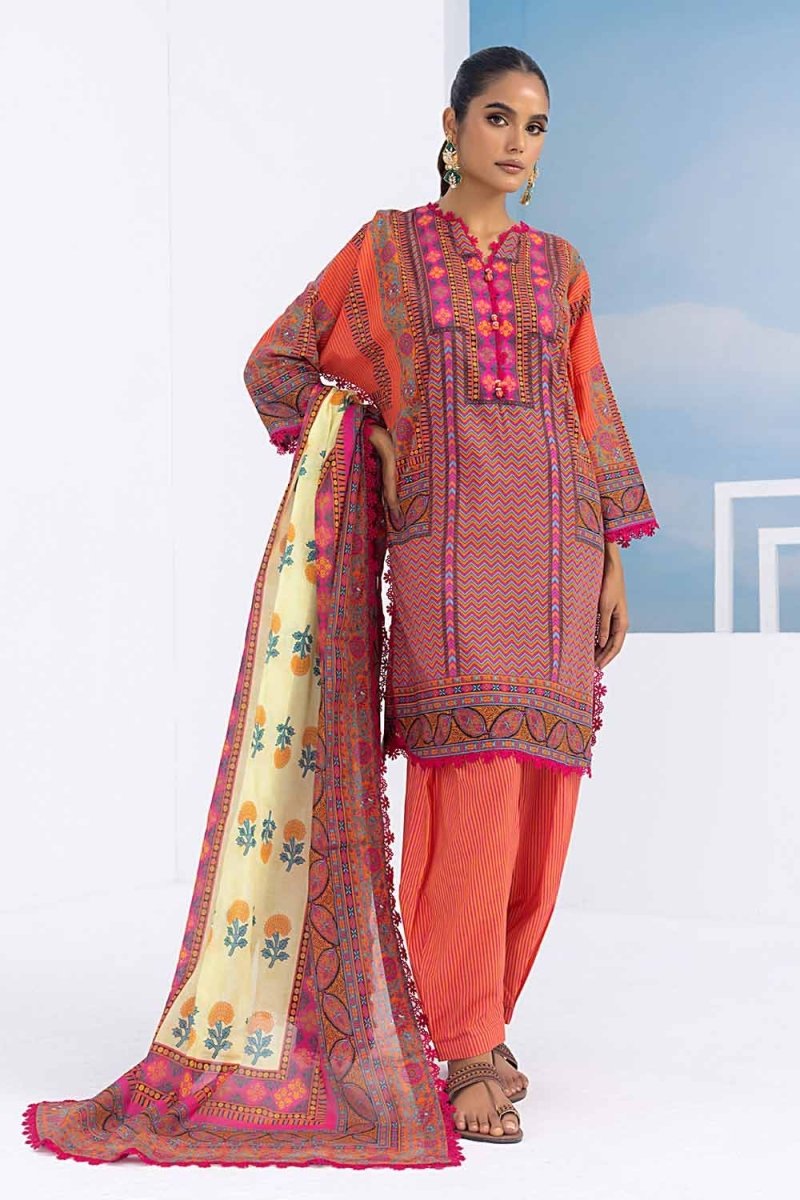 Gul Ahmed 3PC Printed Lawn Unstitched Suit CL-32476