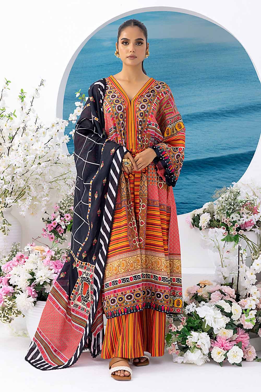 Gul Ahmed 3PC Printed Lawn Unstitched Suit CL-32477