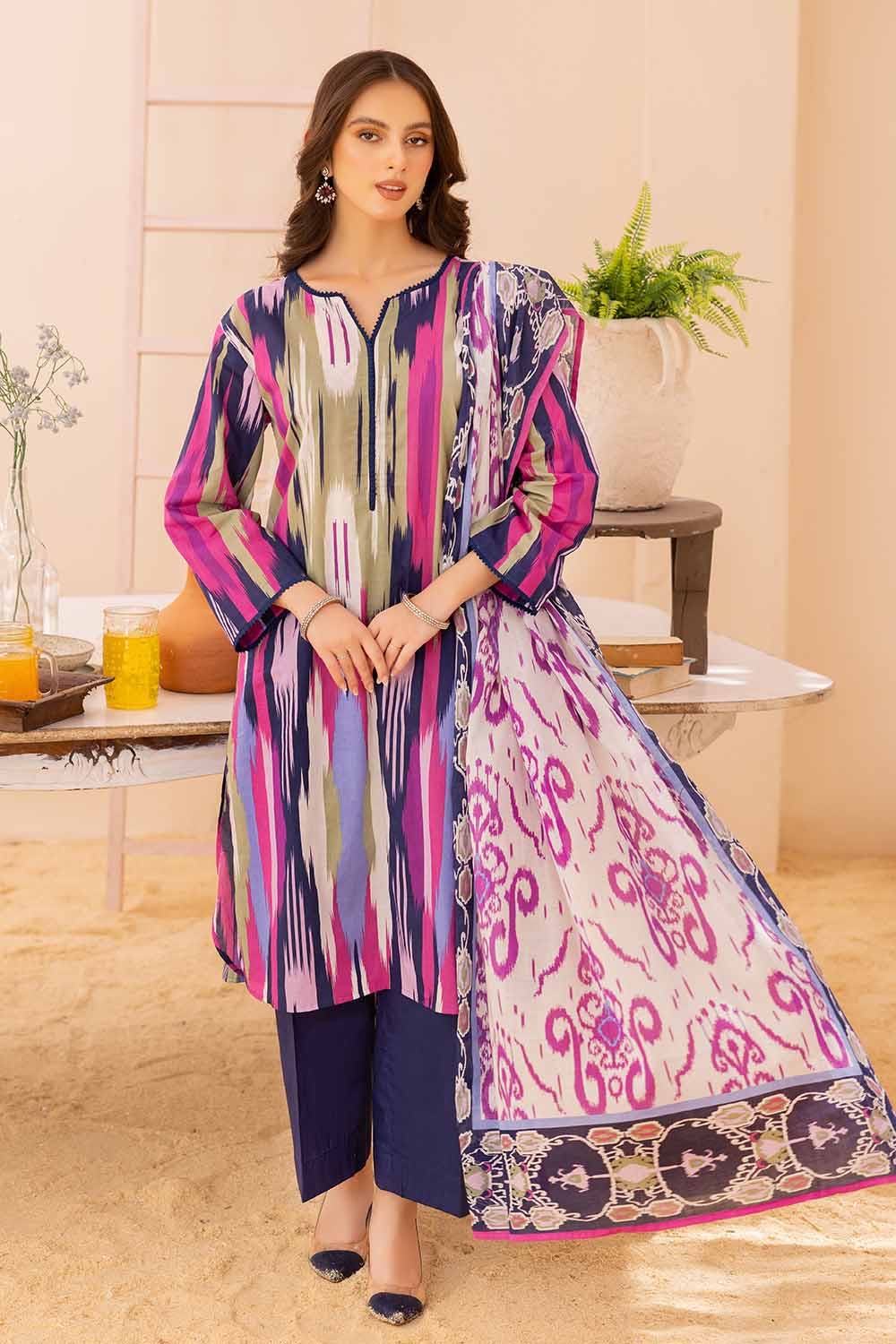 Gul Ahmed 3PC Printed Lawn Unstitched Suit CL-32515 B