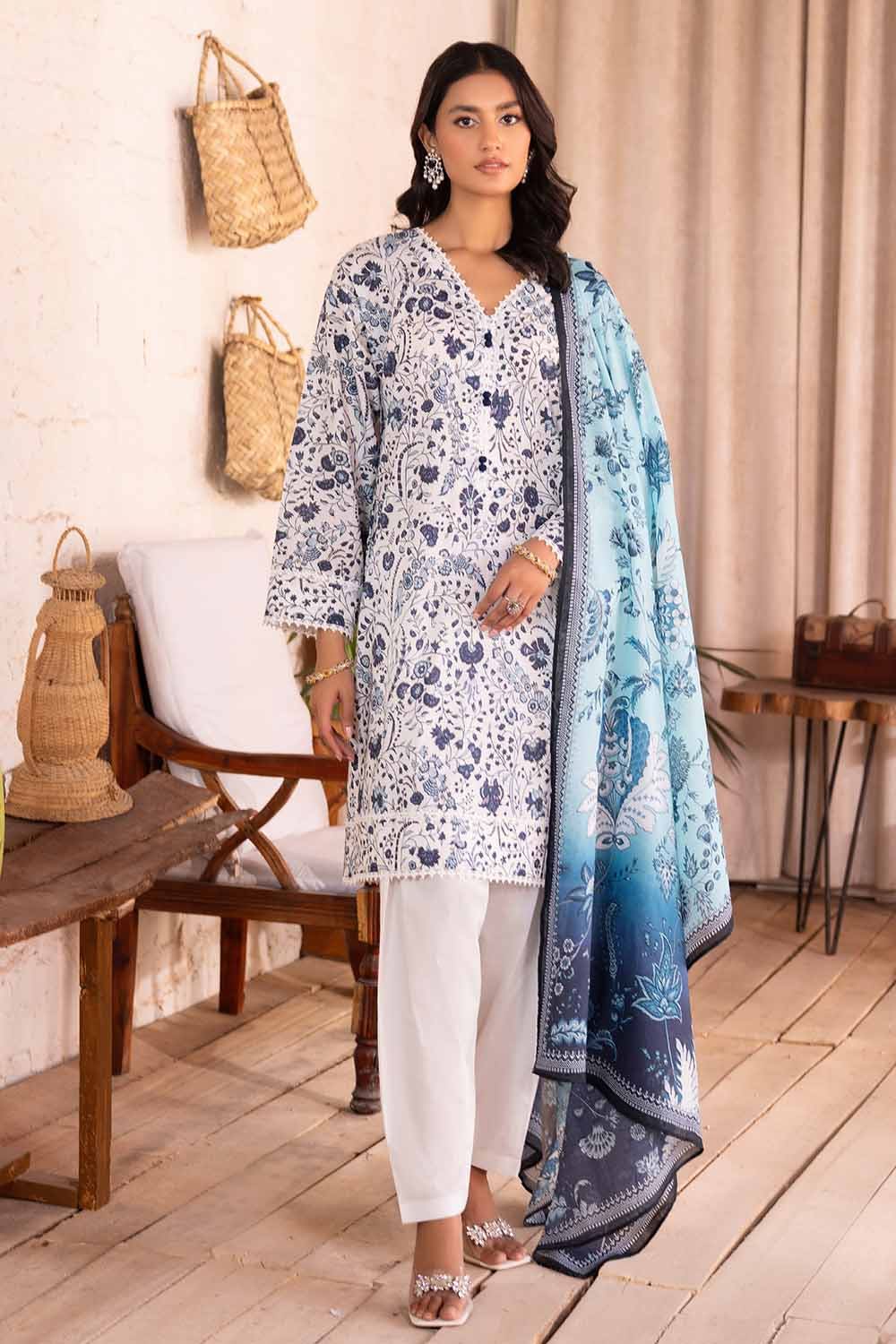 Gul Ahmed 3PC Printed Lawn Unstitched Suit CL-32545