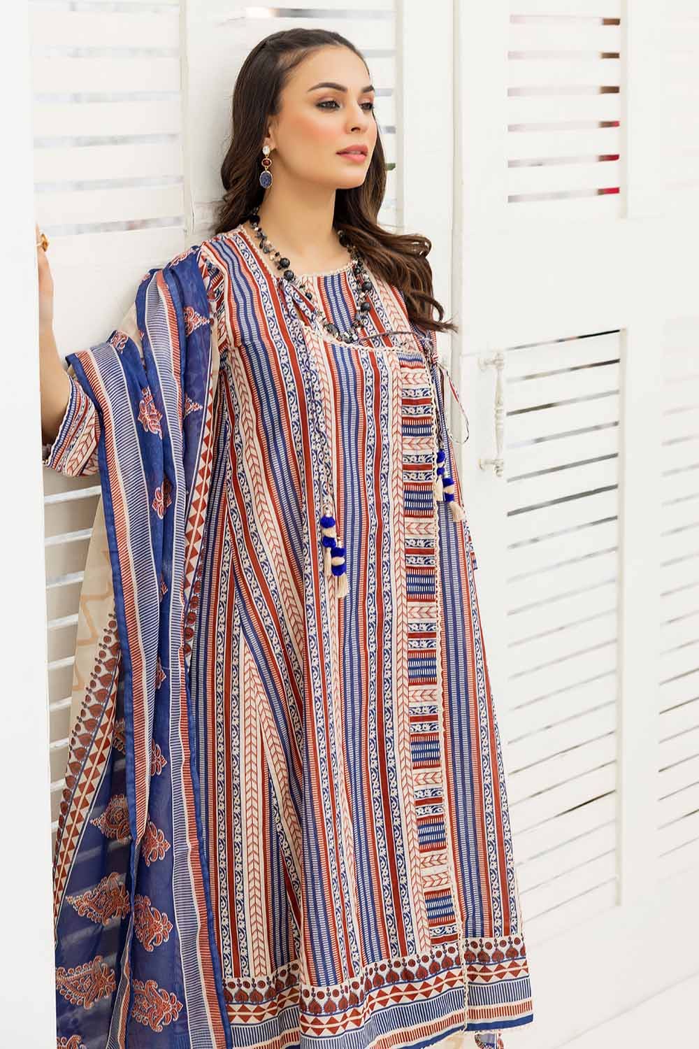Gul Ahmed 3PC Printed Lawn Unstitched Suit CL-32585 B