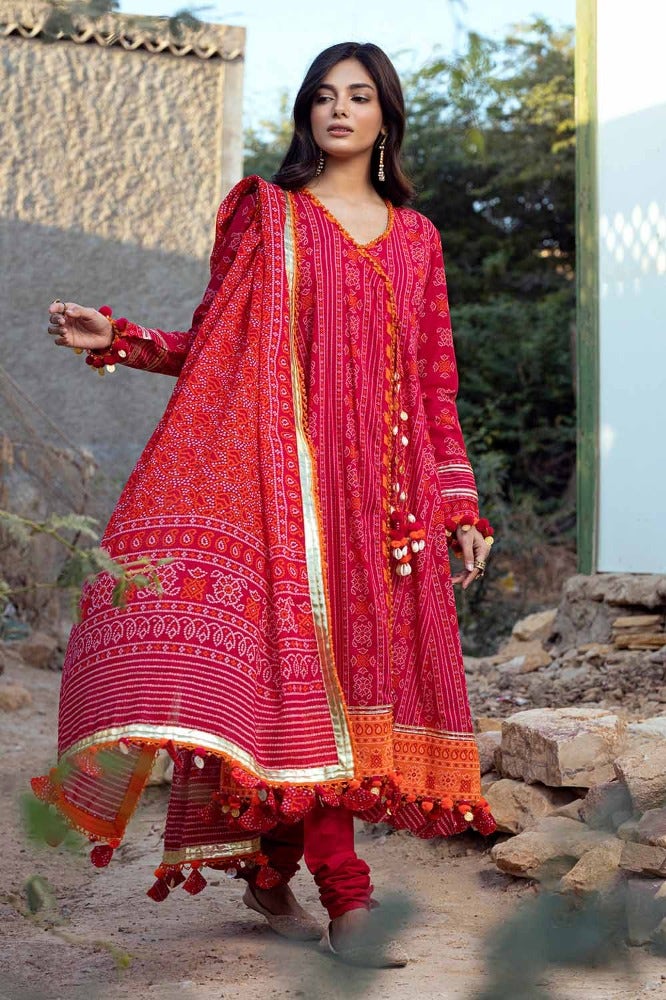 Gul Ahmed 3PC Printed Lawn Unstitched Suit CL-42009 A
