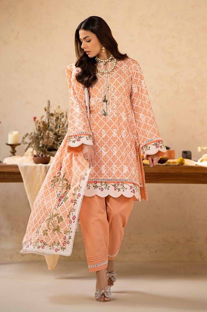 Gul Ahmed 3PC Printed Embroidered Lawn Unstitched Suit CL-42015