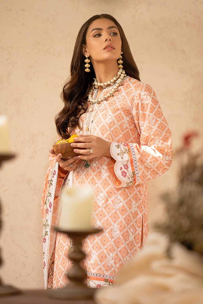 Gul Ahmed 3PC Printed Embroidered Lawn Unstitched Suit CL-42015