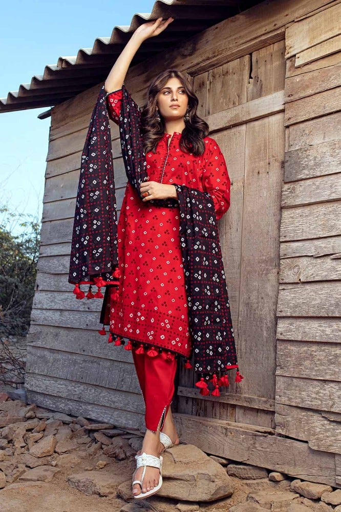 Gul Ahmed 3PC Printed Lawn Unstitched Suit CL-42016 A