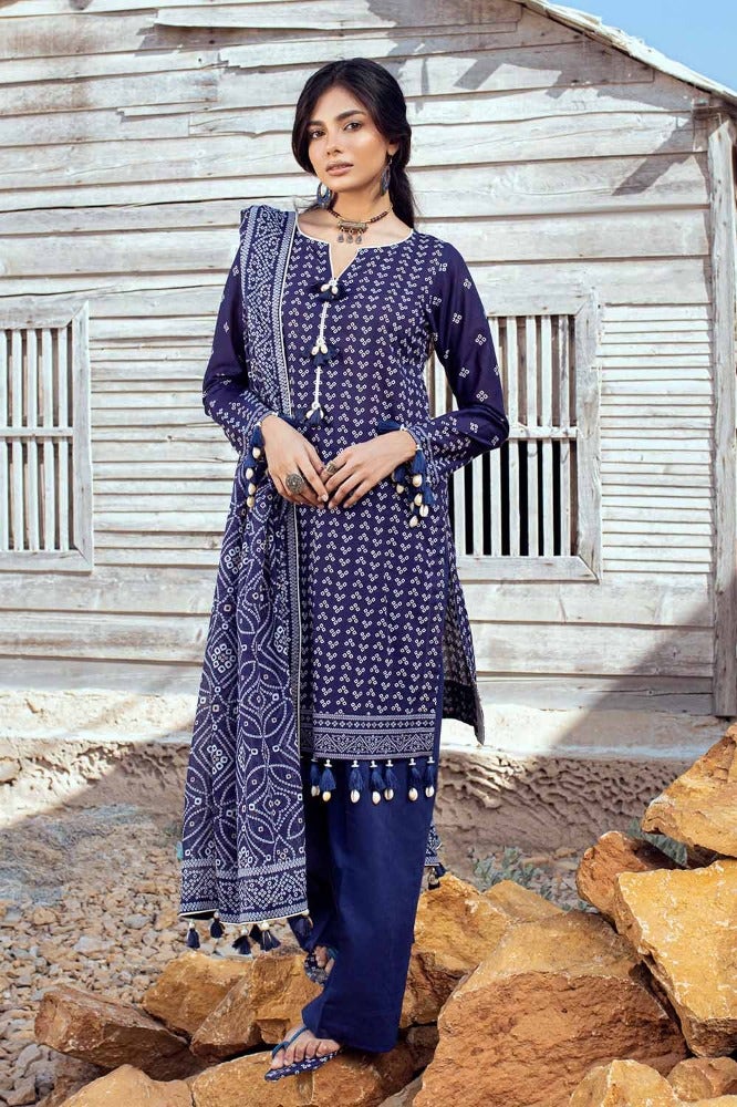 Gul Ahmed 3PC Printed Lawn Unstitched Suit CL-42017 A