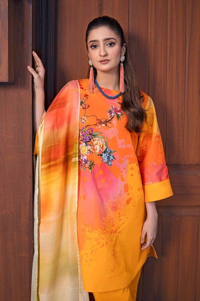 Gul Ahmed 3PC Printed Lawn Unstitched Suit CL-42022 A