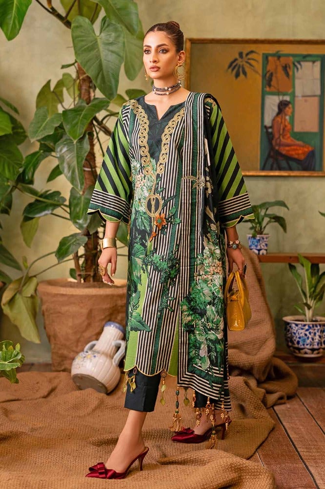 Gul Ahmed 3PC Printed Lawn Unstitched Suit CL-42025