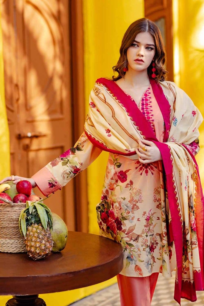 Gul Ahmed 3PC Printed Lawn Unstitched Suit CL-42026 A