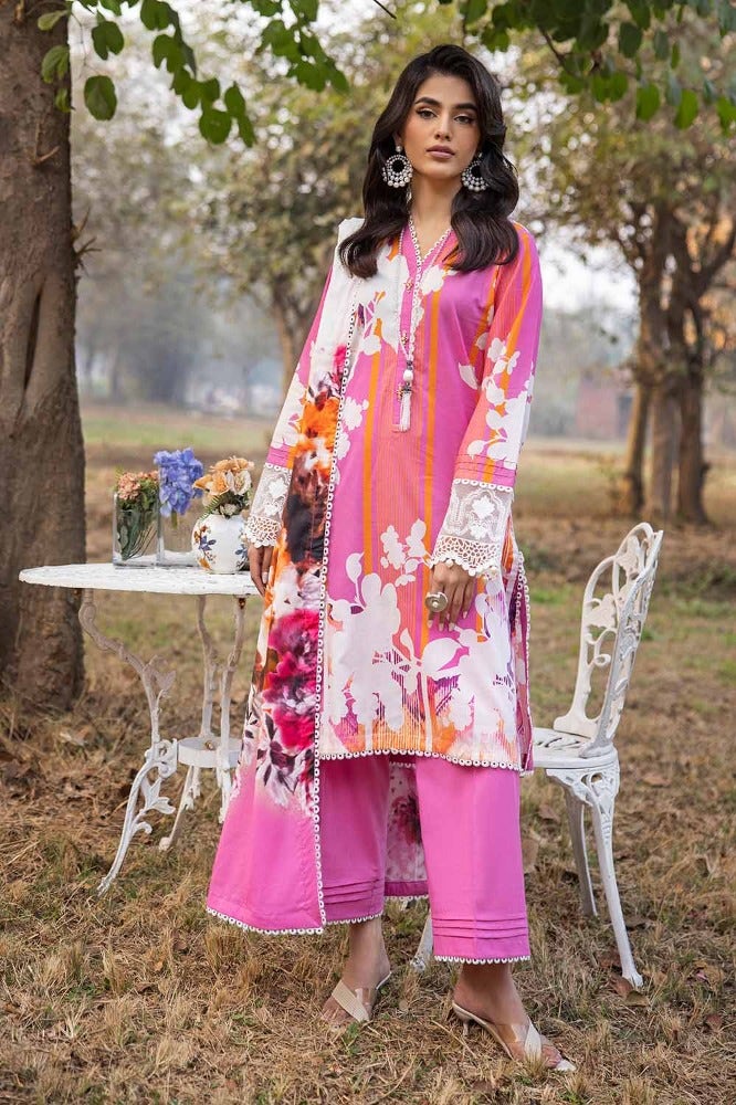 Gul Ahmed 3PC Printed Embroidered Lawn Unstitched Suit CL-42027