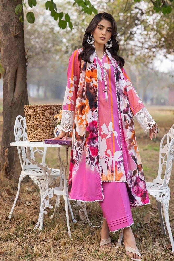 Gul Ahmed 3PC Printed Embroidered Lawn Unstitched Suit CL-42027