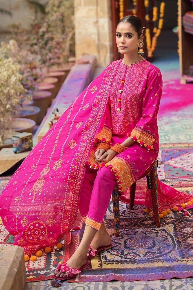 Gul Ahmed 3PC Printed Lawn Unstitched Suit CL-42037 B