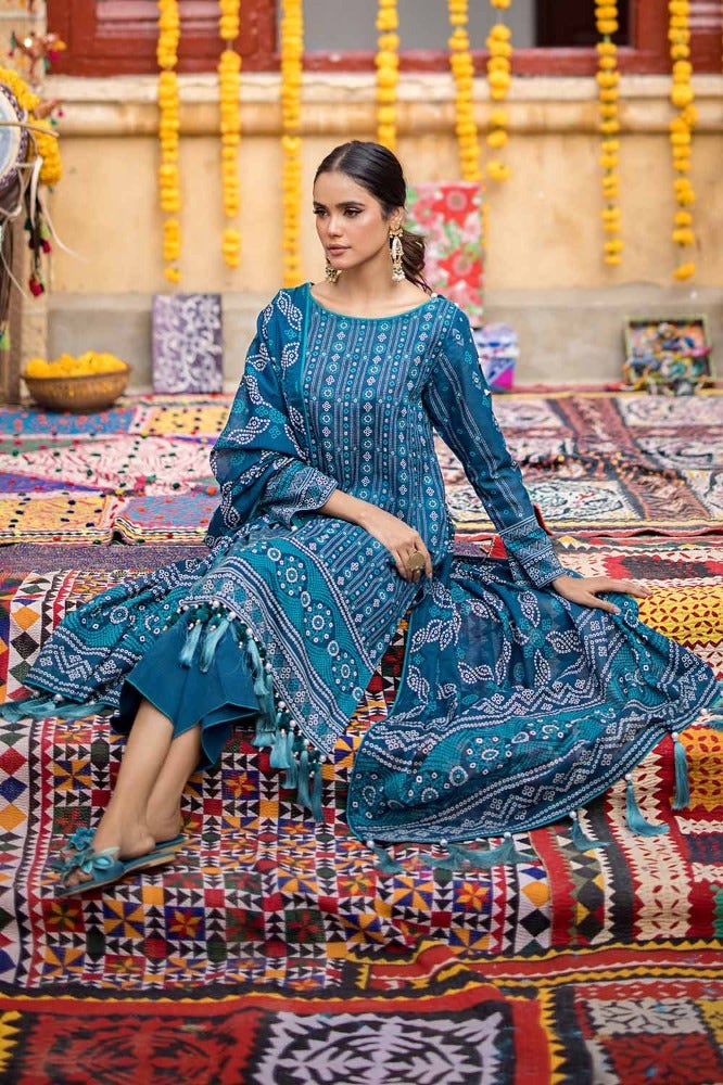 Gul Ahmed 3PC Printed Lawn Unstitched Suit CL-42060 B