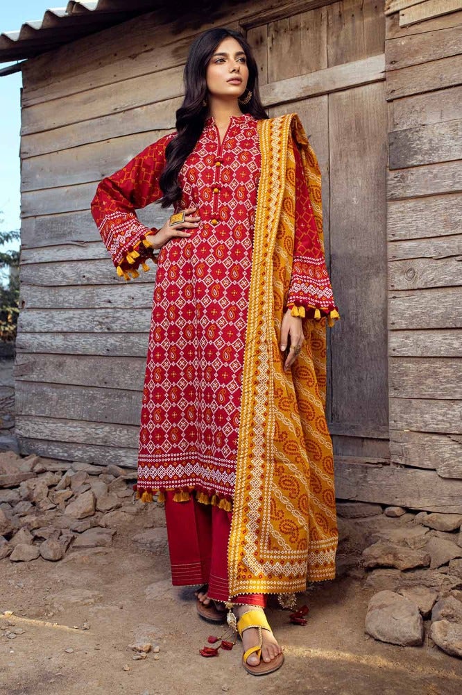 Gul Ahmed 3PC Printed Lawn Unstitched Suit CL-42061 A