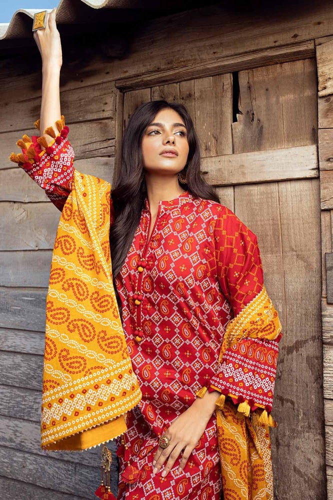 Gul Ahmed 3PC Printed Lawn Unstitched Suit CL-42061 A