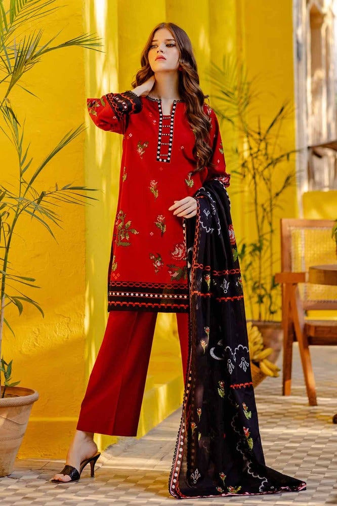 Gul Ahmed 3PC Printed Lawn Unstitched Suit CL-42064 B