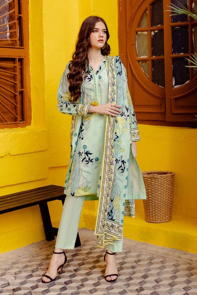 Gul Ahmed 3PC Printed Lawn Unstitched Suit CL-42065 A