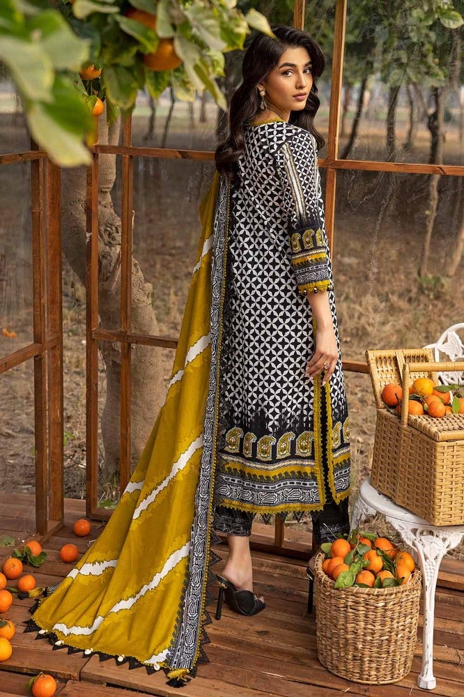 Gul Ahmed 3PC Printed Embroidered Lawn Unstitched Suit CL-42089