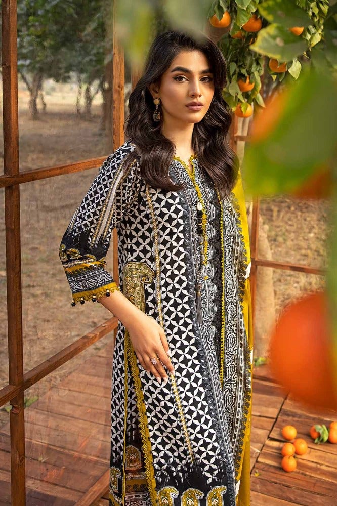 Gul Ahmed 3PC Printed Embroidered Lawn Unstitched Suit CL-42089