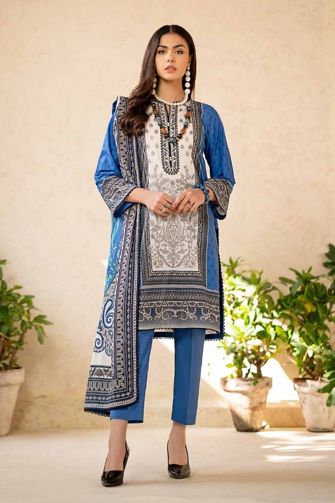 Gul Ahmed 3PC Printed Embroidered Lawn Unstitched Suit CL-42091