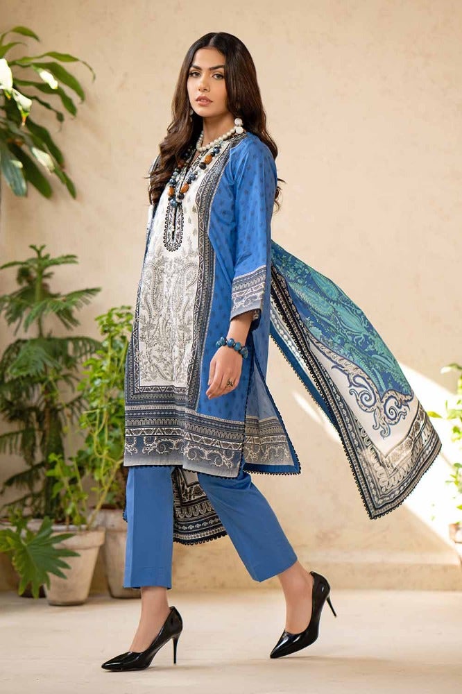 Gul Ahmed 3PC Printed Embroidered Lawn Unstitched Suit CL-42091