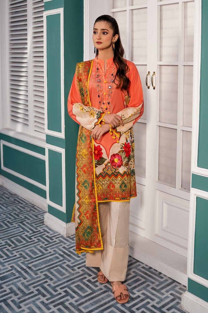 Gul Ahmed 3PC Printed Lawn Unstitched Suit CL-42098