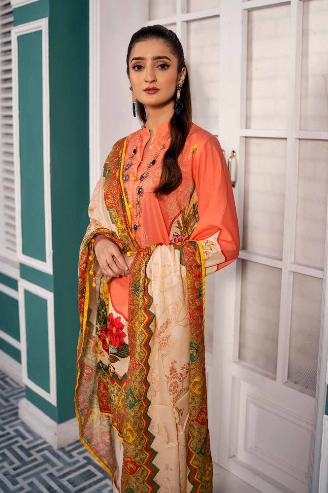 Gul Ahmed 3PC Printed Lawn Unstitched Suit CL-42098