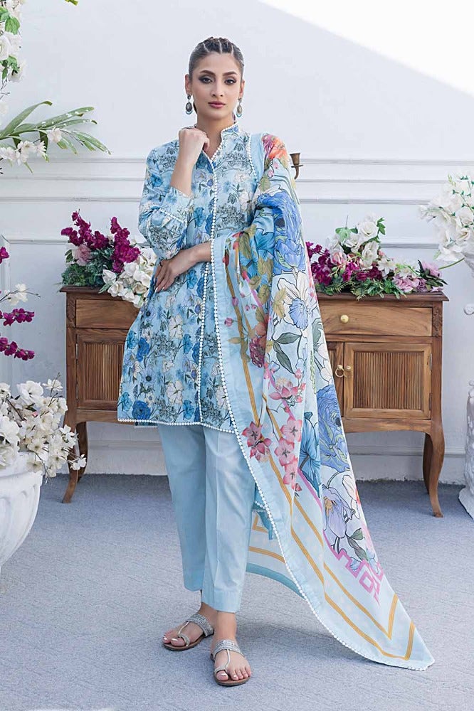 Gul Ahmed 3PC Printed Lawn Unstitched Suit CL-42100 B