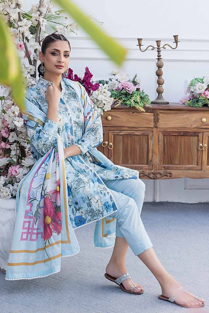 Gul Ahmed 3PC Printed Lawn Unstitched Suit CL-42100 B