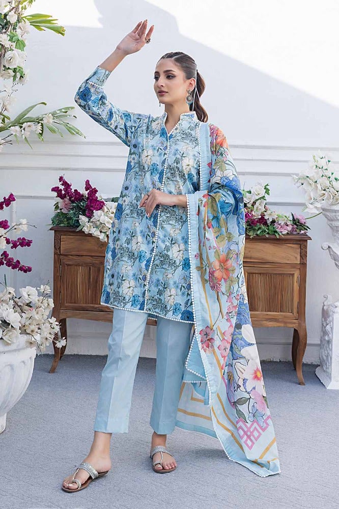 Gul Ahmed 3PC Printed Lawn Unstitched Suit CL-42100 B