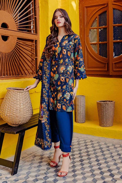 Gul Ahmed 3PC Printed Lawn Unstitched Suit CL-42101 A