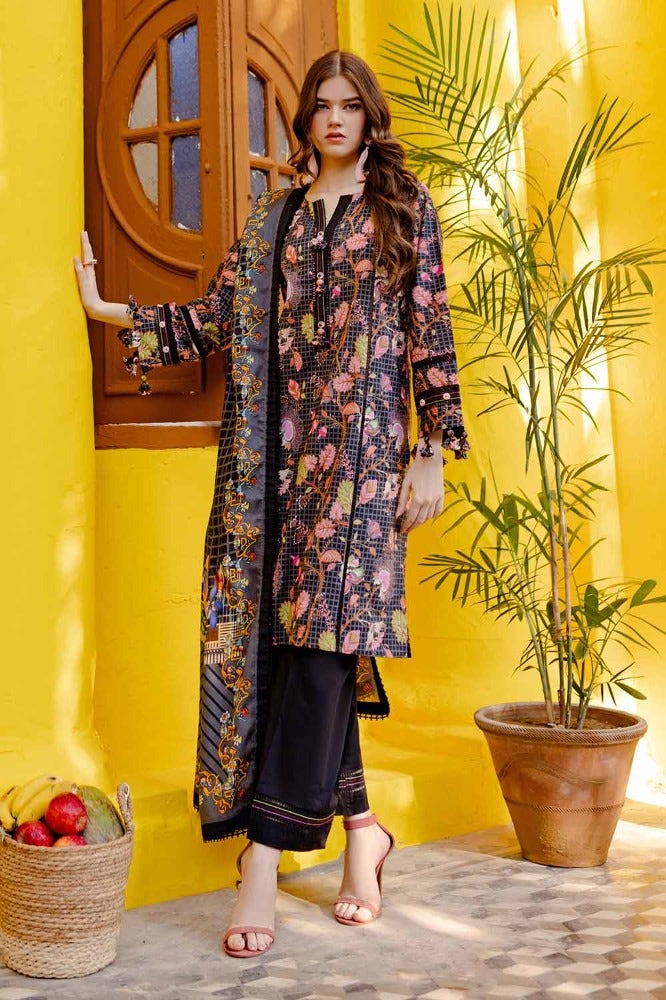 Gul Ahmed 3PC Printed Lawn Unstitched Suit CL-42101 B