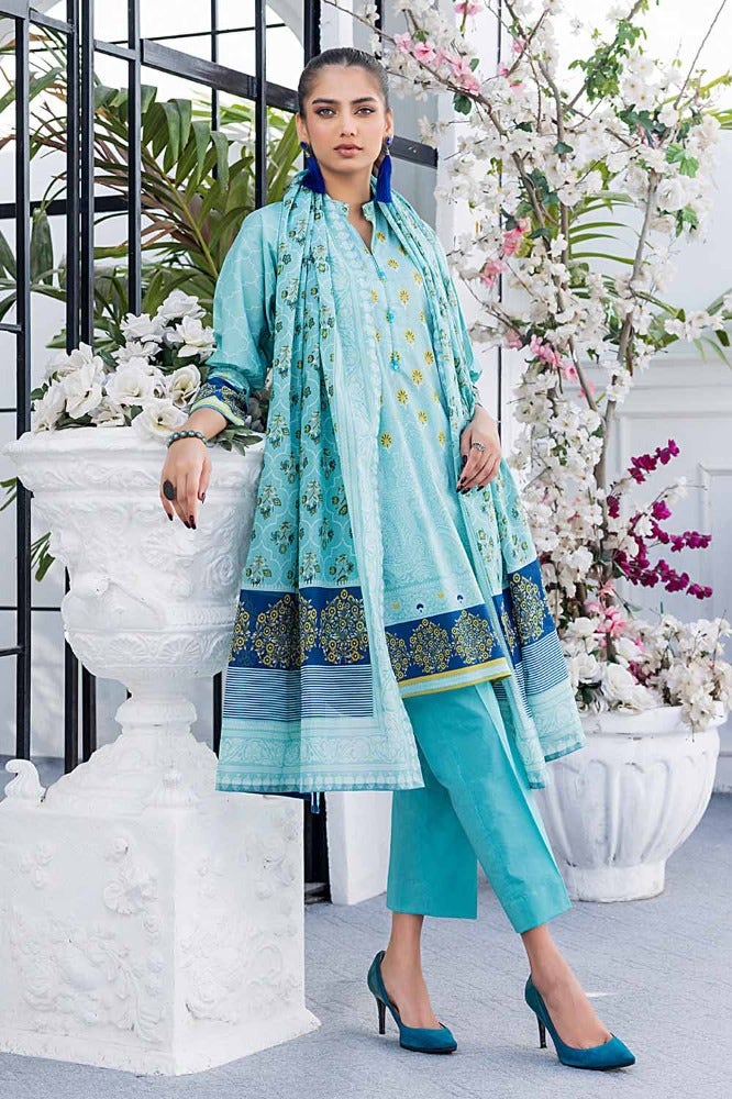 Gul Ahmed 3PC Printed Lawn Unstitched Suit CL-42123 B