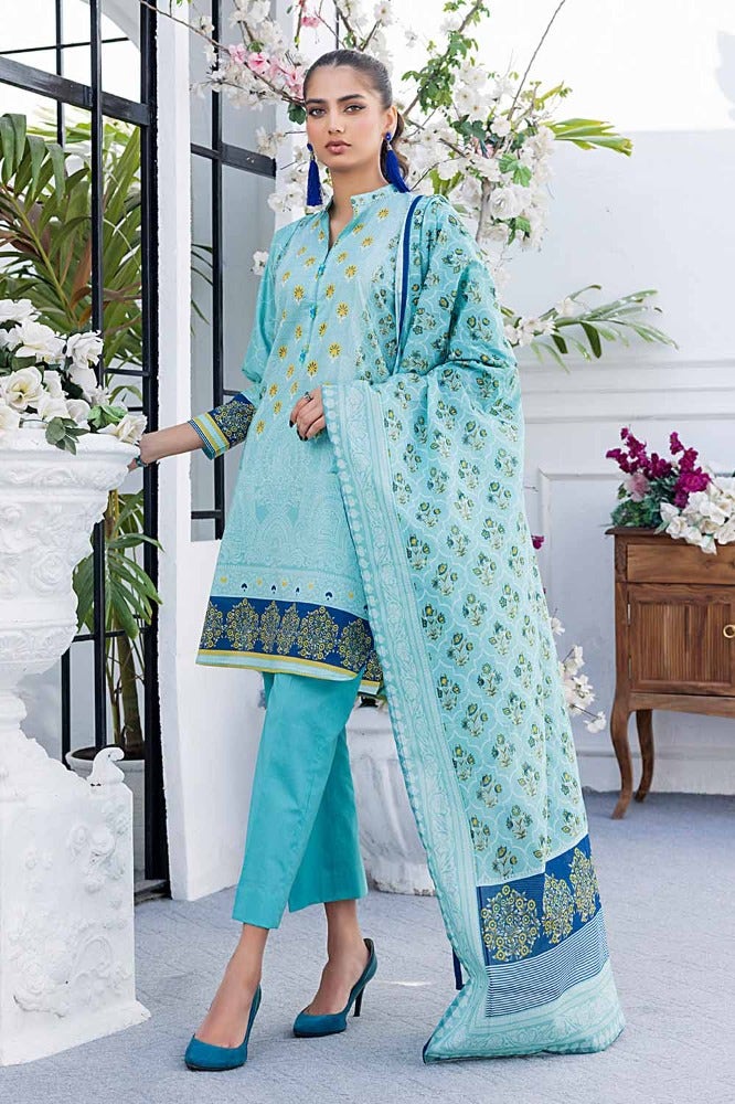 Gul Ahmed 3PC Printed Lawn Unstitched Suit CL-42123 B