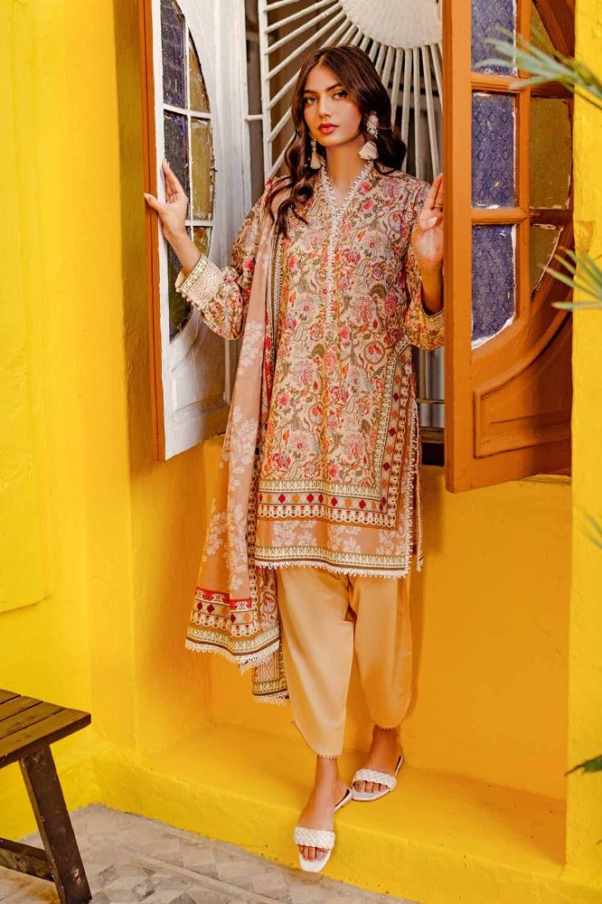 Gul Ahmed 3PC Printed Lawn Unstitched Suit CL-42131