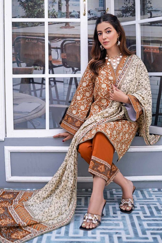Gul Ahmed 3PC Printed Lawn Unstitched Suit CL-42132 A