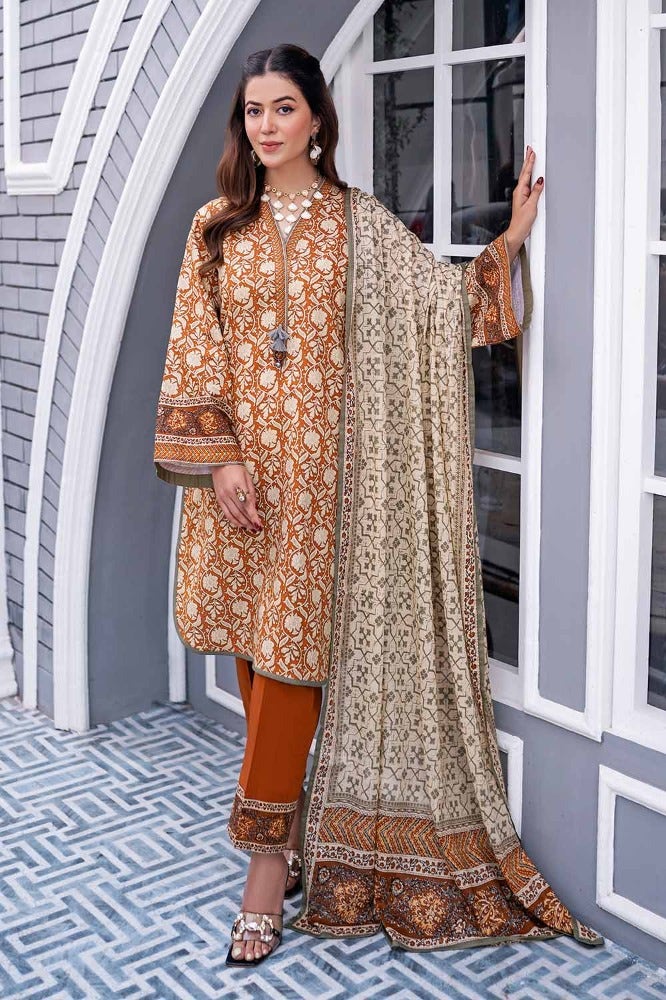 Gul Ahmed 3PC Printed Lawn Unstitched Suit CL-42132 A