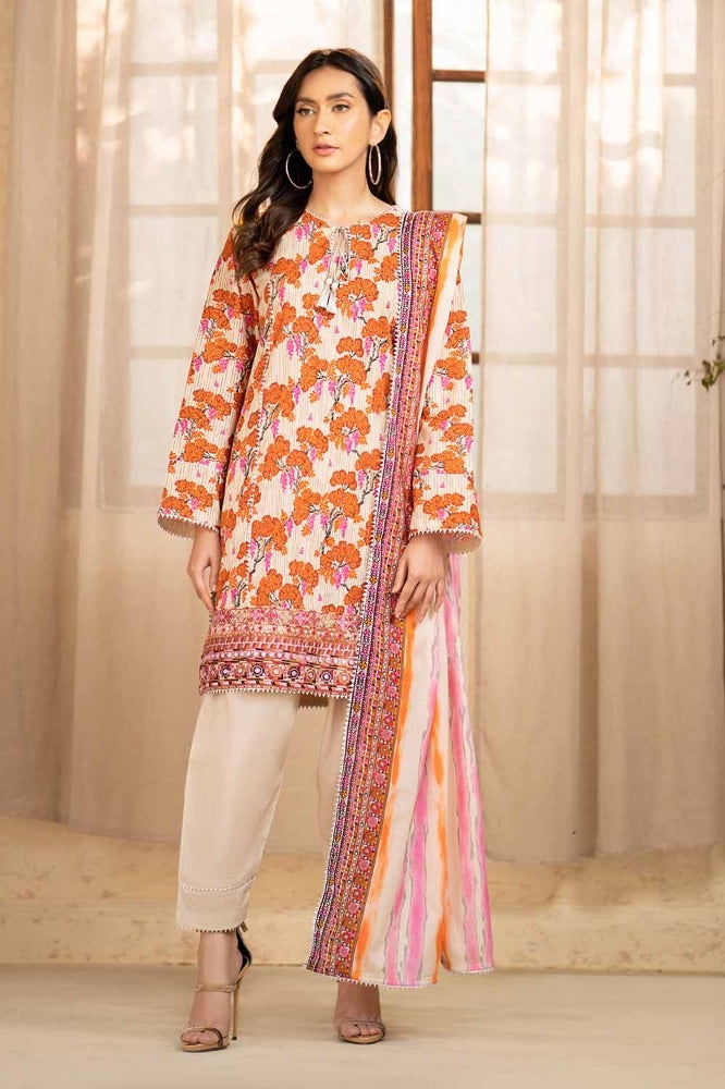 Gul Ahmed 3PC Printed Embroidered Lawn Unstitched Suit CL-42134