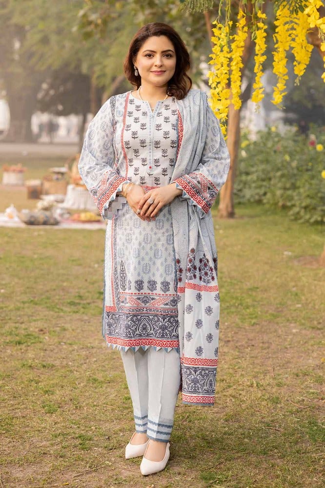 Gul Ahmed 3PC Printed Lawn Unstitched Suit CL-42138 A