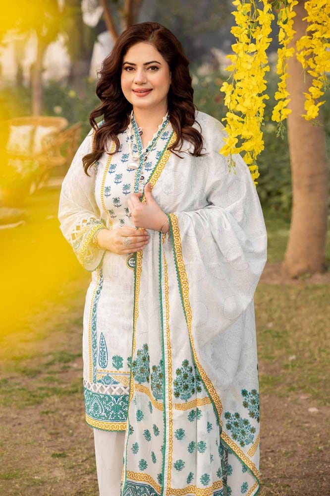 Gul Ahmed 3PC Printed Lawn Unstitched Suit CL-42138 B
