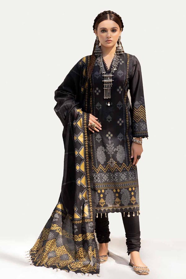 Gul Ahmed 3PC Unstitched Printed Lawn Suit CL-42140