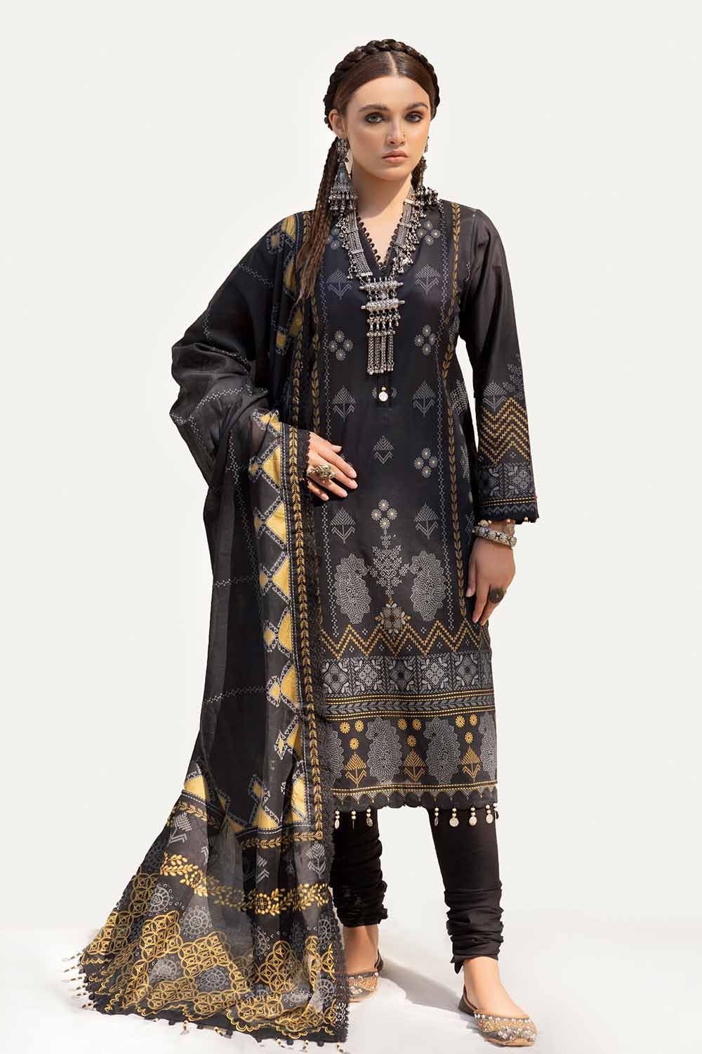 Gul Ahmed 3PC Unstitched Printed Lawn Suit CL-42140