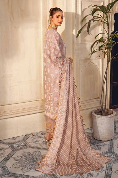 Gul Ahmed 3PC Foam and Gold Printed Lawn Unstitched Suit CL-42169 A