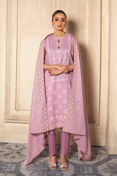 Gul Ahmed 3PC Foam and Gold Printed Lawn Unstitched Suit CL-42169 B