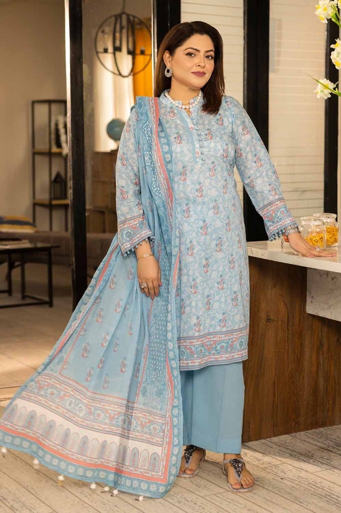 Gul Ahmed 3PC Printed Lawn Unstitched Suit CL-42194 A