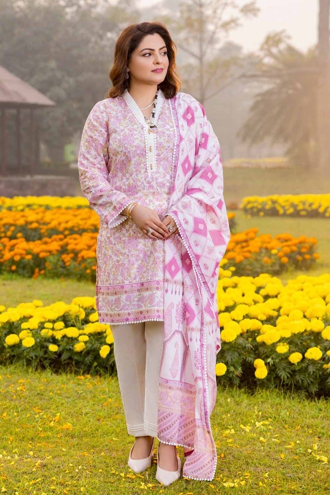 Gul Ahmed 3PC Printed Lawn Unstitched Suit CL-42195 A