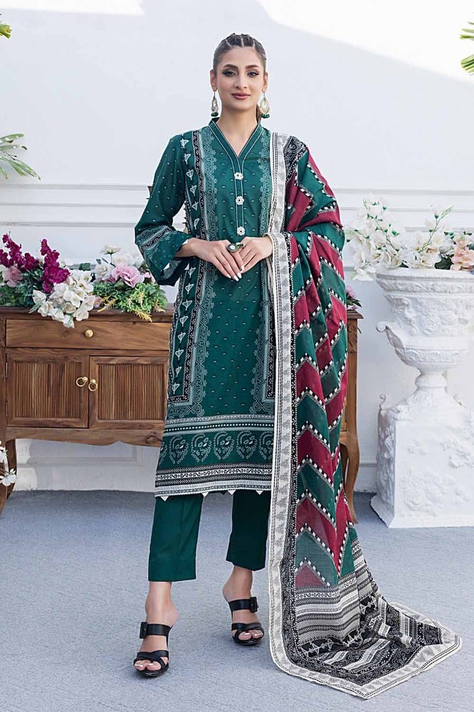 Gul Ahmed 3PC Printed Lawn Unstitched Suit CL-42204 A