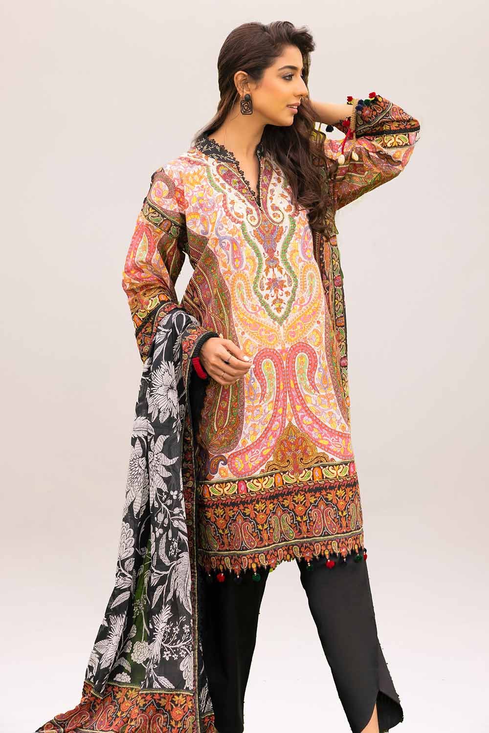 Gul Ahmed 3PC Unstitched Printed Lawn Suit CL-42233