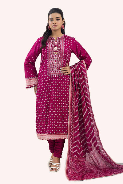 Gul Ahmed 3PC Unstitched Printed Lawn Suit CL-42241 B