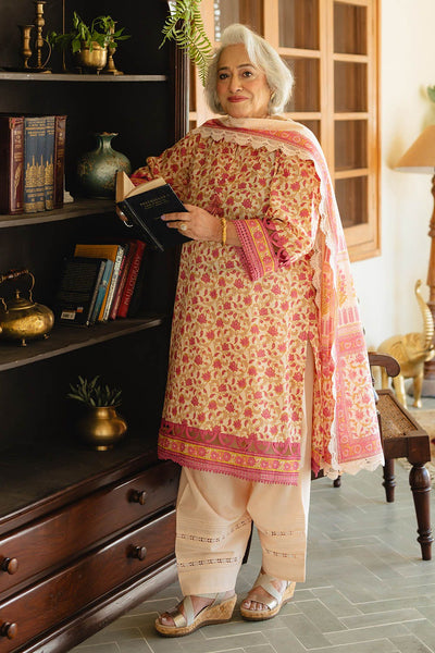 Gul Ahmed 3 Piece Unstitched Printed Lawn Suit with Lacquer Printed Lawn Dupatta CL-42243 A